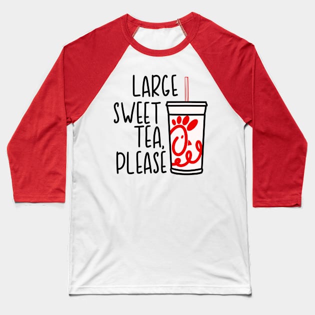 Sweet Tea Please Baseball T-Shirt by Justina Designs